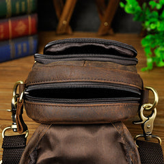 Leather Belt Pouch Mens Small Crossbody Bag leather phone belt holster​ Cell Phone Belt Holster Mens Leather Belt Bag