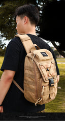 Khaki military bag Large Tactical Sling Bag For Men Canvas Military Backpack For Men Military Rucksack