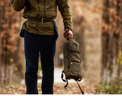 Slim Waxed Hiking Canvas Backpack Slim Canvas Mens Waterproof Backpack for Men