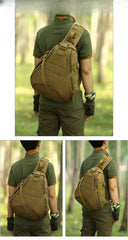 Military Backpack Large Army Green Tactical Backpack Nylon Military Large Sling Bag For Big Men