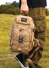 Khaki military rucksack Tactical Sling Bag For Men Canvas Military Backpack For Men Military Rucksack