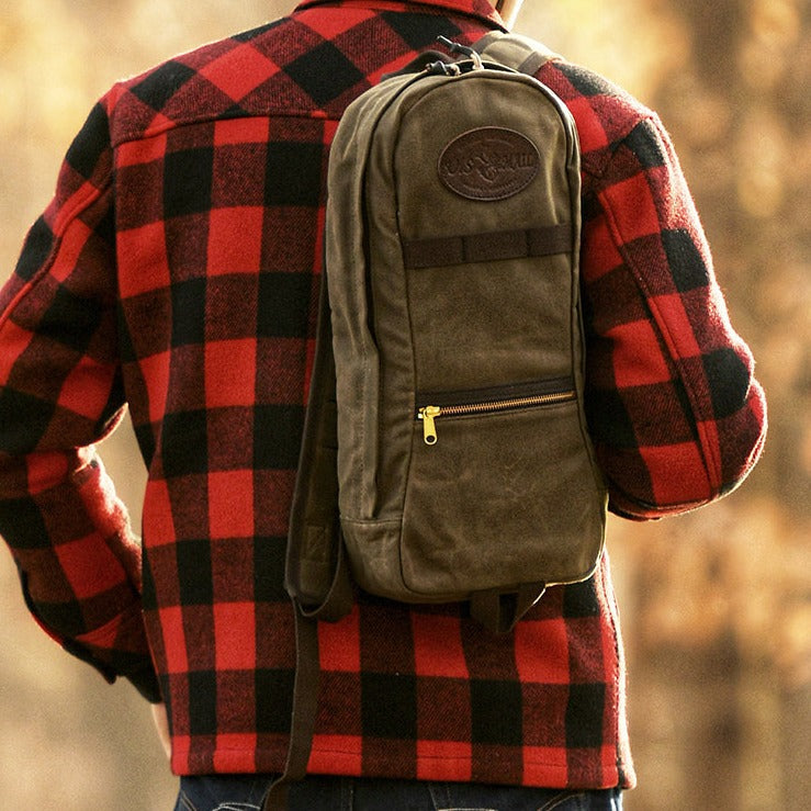 Slim Waxed Hiking Canvas Backpack Slim Canvas Mens Waterproof Backpack for Men