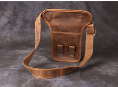 leg bags Mens Leather Thigh Bag Fanny Pack for Men Drop Leg Bag Leather Bum Bag Waist Bag