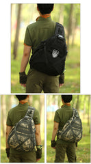 Black Military Backpack Large Tactical Backpack Nylon Black Military Large Sling Bag For Big Men