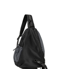 Black Travel Large Sling Bag For Big Men