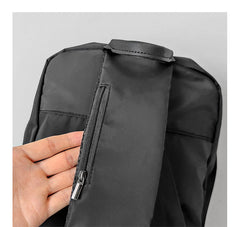 Nylon Black Large Sling Bag For Men Sling Bag For Big Men Mens Large Sling Bag