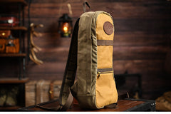 Slim Waxed Hiking Canvas Backpack Slim Canvas Mens Waterproof Backpack for Men