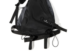 Black Travel Large Sling Bag For Big Men