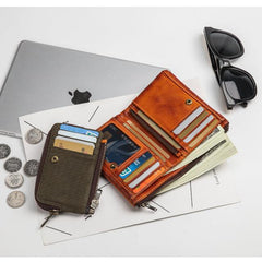 brown wallet​ Brown Leather Wallet Vertical Bifold Wallet Men's Vertical Wallet With Detachable Card Holder