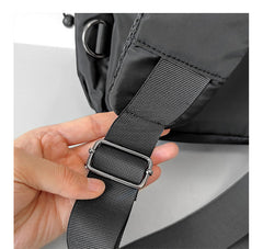 Nylon Black Large Sling Bag For Men Big Sling Bag For Men Large Mens Sling Bag