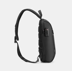 Black Waterproof Large Sling Bag For Men