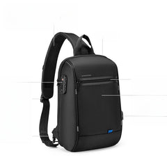 Black Waterproof Large Sling Bag For Men