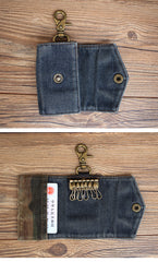 Fashion Denim Mens Keys Wallet Denim Key Holders With Belt Clip for Women