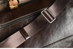 Cool Brown Large Leather Waist Bag Fanny Pack Mens Leather Large Travel Sling Bag for Men