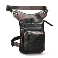 small leg bag Motorcycle Thigh Bag Belt Pouch Leather Drop Leg Bag Mens Leather Thigh Bag Left Leg Pack 