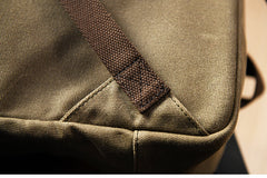 Slim Waxed Hiking Canvas Backpack Slim Canvas Mens Waterproof Backpack for Men