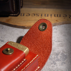 case cigarette holder​ Leather Mens Cigarette Case with Belt Loop Zippo Lighter Holder for Men