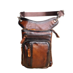 leg bag for men Motorcycle Thigh Bag Belt Pouch Leather Drop Leg Bag Mens Leather Thigh Bag Left Leg Pack 