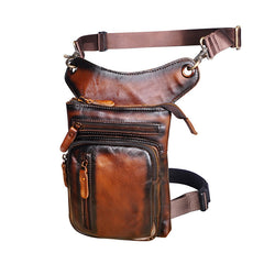 hip purse with leg strap Motorcycle Thigh Bag Belt Pouch Leather Drop Leg Bag Mens Leather Thigh Bag Left Leg Pack 