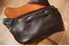 Large Leather Waist Bag Style Sling Bag