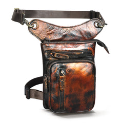 thigh strap bag Motorcycle Thigh Bag Belt Pouch Leather Drop Leg Bag Mens Leather Thigh Bag Left Leg Pack 