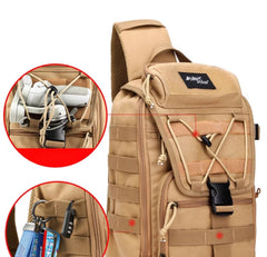 Khaki Large Tactical Sling Bag For Men Canvas Military Backpack For Men Military Rucksack tactical sling backpack