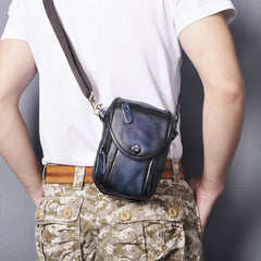 Leather Belt Pouch small crossbody bag​ Mens Small Crossbody Bag Cell Phone Belt Holster Mens Leather Belt Bag