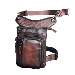 leg bag leather Motorcycle Thigh Bag Belt Pouch Leather Drop Leg Bag Mens Leather Thigh Bag Left Leg Pack 