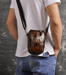 best phone holster​ Leather Belt Pouch Mens Small Crossbody Bag Cell Phone Belt Holster Mens Leather Belt Bag