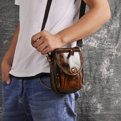 Leather Belt Pouch best phone holster​ Mens Small Crossbody Bag Cell Phone Belt Holster Mens Leather Belt Bag