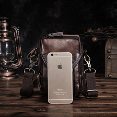 leather phone pouch for belt Leather Belt Pouch Mens Small Crossbody Bag Cell Phone Belt Holster Mens Leather Belt Bag