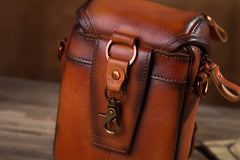 Leather Belt Pouch Mens Small Crossbody Bag Cell Phone edc leather belt pouch​ Belt Holster Mens Leather Belt Bag