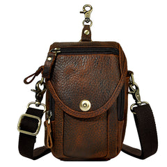 Leather Belt Pouch Mens Small Crossbody Bag cell phone belt pouches Cell Phone Belt Holster Mens Leather Belt Bag