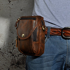 Leather Belt Pouch Mens Small Crossbody Bag Cell Phone Belt Holster Mens Leather Belt Bag cell phone belt pouches