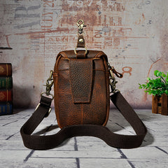 belt pouch with clip​ Leather Belt Pouch Mens Small Crossbody Bag Cell Phone Belt Holster Mens Leather Belt Bag