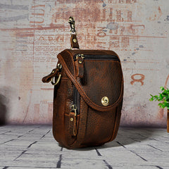 Leather Belt Pouch belt pouch with clip​ Mens Small Crossbody Bag Cell Phone Belt Holster Mens Leather Belt Bag