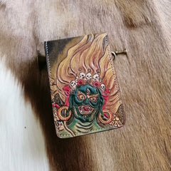 Mahakala Wallet Tooled Leather Wallet Card Wallet with ID Window 