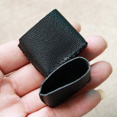 Cool Handmade Black Leather Mens Classic Zippo Lighter Case Standard Zippo Lighter Holder for Men