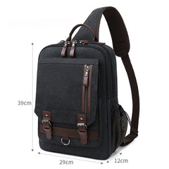 School Canvas Large Sling Bag For Men 