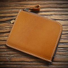 small mens wallet for front pocket​ Handmade Leather Wallet with Zipper Mens Slim Leather Wallet Front Pocket Mens Wallet