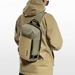 best sling bags for men Khaki 14‘’ Laptop Large Sling Bag For Big Men