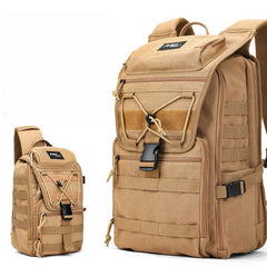 Khaki Large Tactical Sling Bag For Men Canvas Military Backpack For Men Military Rucksack army style carrier bag