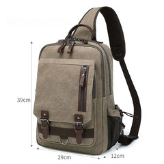 School Canvas Large Sling Bag For Men 