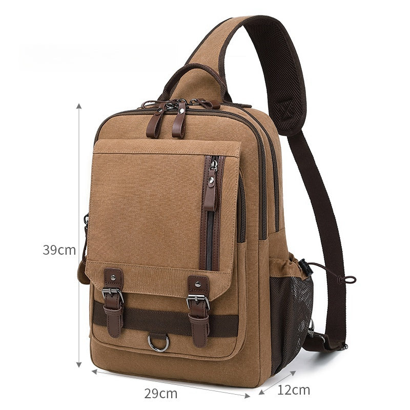 School Canvas Large Sling Bag For Men 