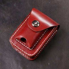 Cool Leather Mens Cigarette Case with Belt Loop Zippo Lighter Holder for Men