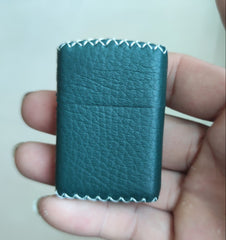 Cool Handmade Black Leather Mens Classic Zippo Lighter Case Standard Zippo Lighter Holder for Men