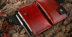 Handmade Leather Mens Cool Slim Leather Wallet Men Small Wallets Card Holders for Men - iwalletsmen