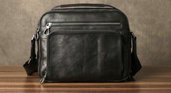 Genuine Leather Mens Cool Messenger Bag Briefcase Work Bag Business Bag for men