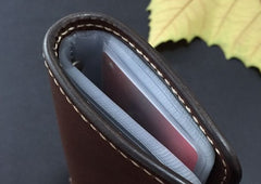 Handmade Leather Mens Cool billfold Wallet Card Holder Small Card Slim Wallets for Men