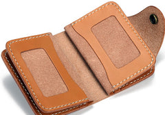 Handmade Leather Mens Cool Tooled Floral billfold Wallet Card Holder Card Wallets for Men